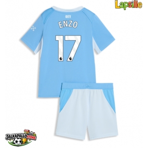 Manchester City Enzo Fernandez #17 Kotipaita Lapsille 2026-27 Lyhythihainen (+ shortsit)